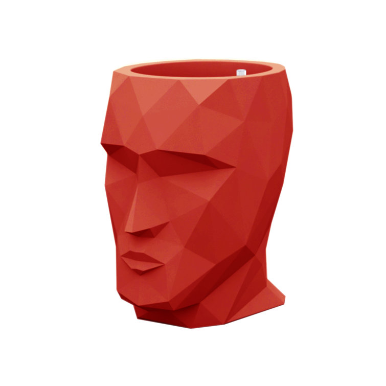 Ice White Polyethylene Abstract Outdoor/Indoor Planter