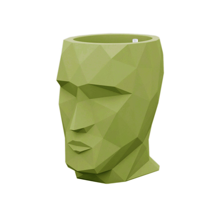 Ice White Polyethylene Abstract Outdoor/Indoor Planter