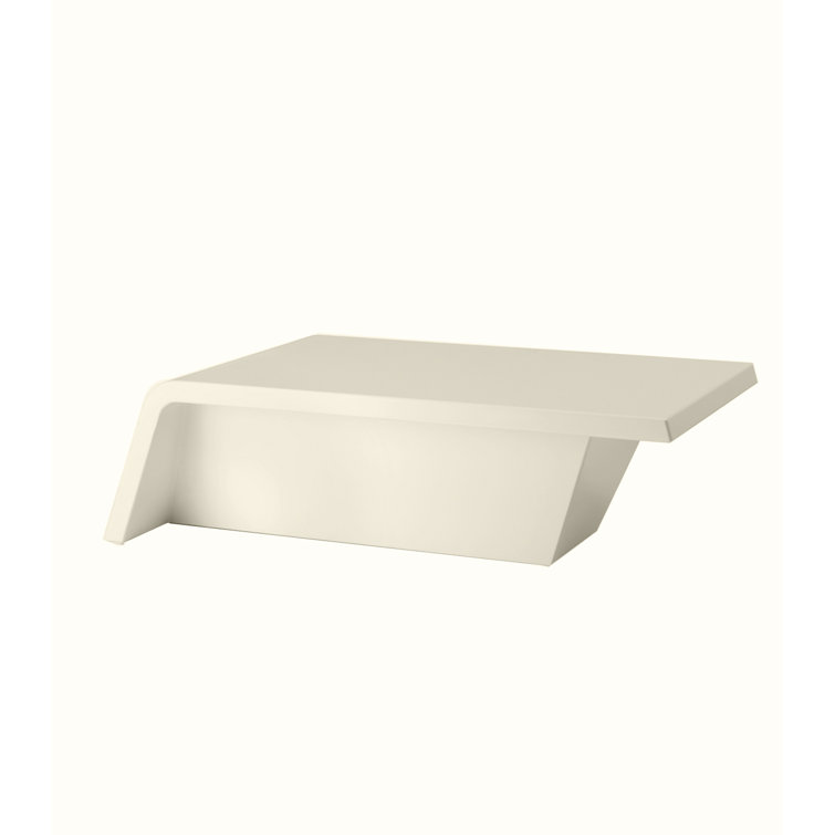 Origami-Inspired Rest Ecru Plastic Indoor/Outdoor Coffee Table