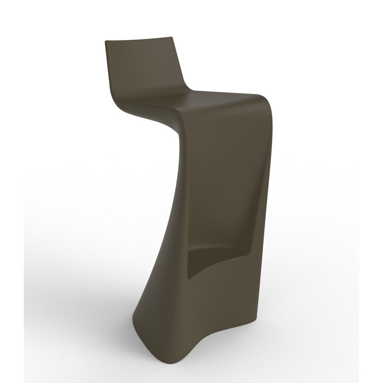 Wing High 28.25'' Bronze Polyethylene Outdoor Bar Stool