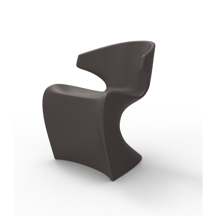 Wing Bronze Organic Line Outdoor Dining Armchair with Cushion