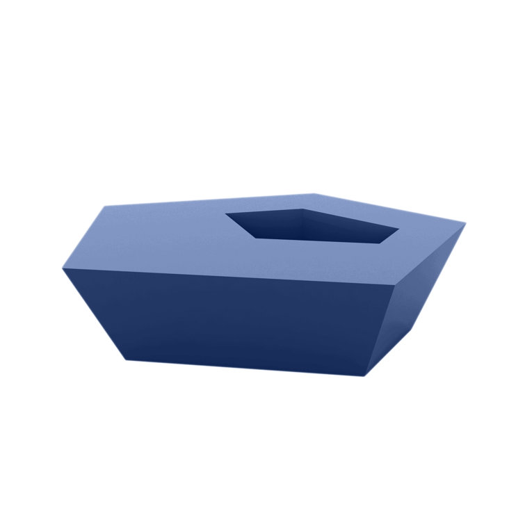 White Matte Polyethylene Hexagonal Outdoor Coffee Table