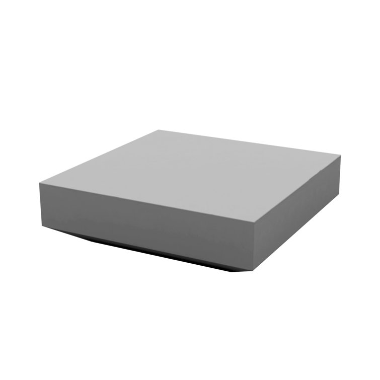 Vela Anthracite Plastic Acrylic Square Outdoor Coffee Table