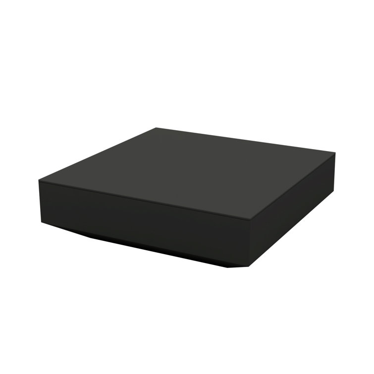 Vela Black Plastic Acrylic Square Outdoor Coffee Table