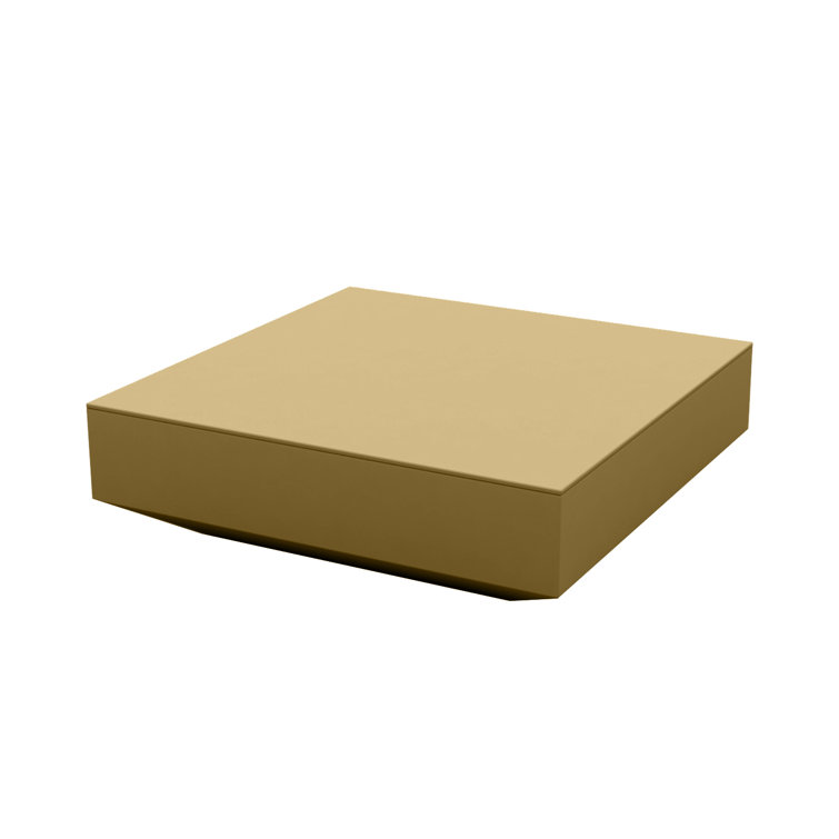 Vela Anthracite Plastic Acrylic Square Outdoor Coffee Table