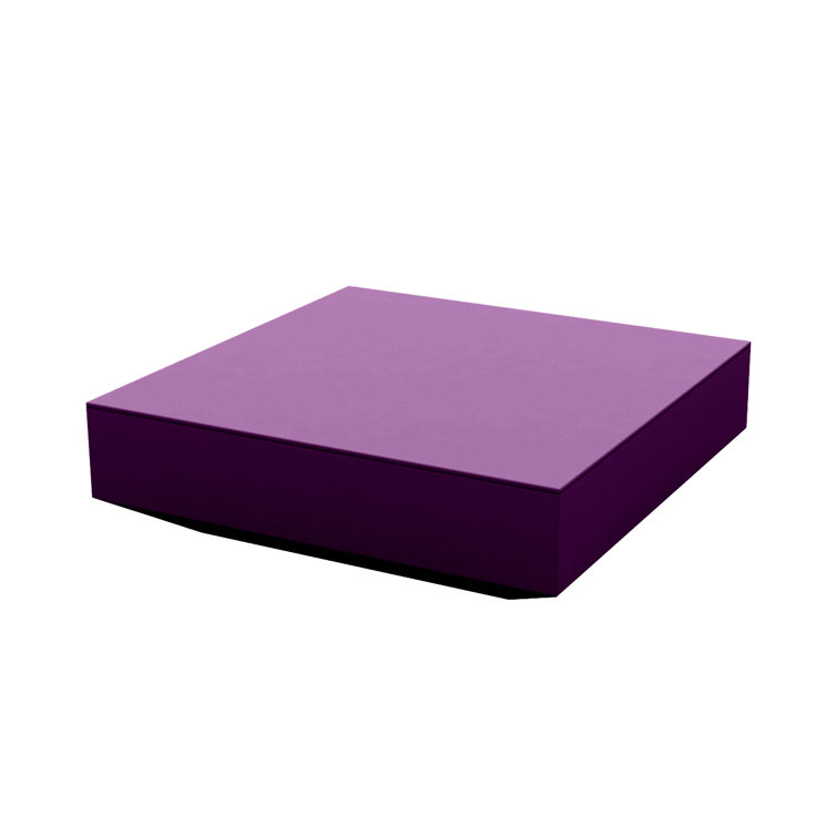 Vela Anthracite Plastic Acrylic Square Outdoor Coffee Table