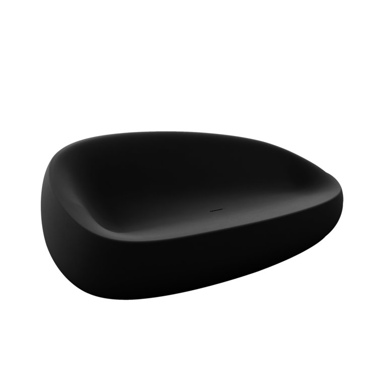 Zen Harmony Black Polyethylene 3-Seater Indoor/Outdoor Sofa