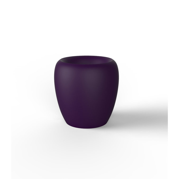 Large White Round Polyethylene Indoor/Outdoor Planter