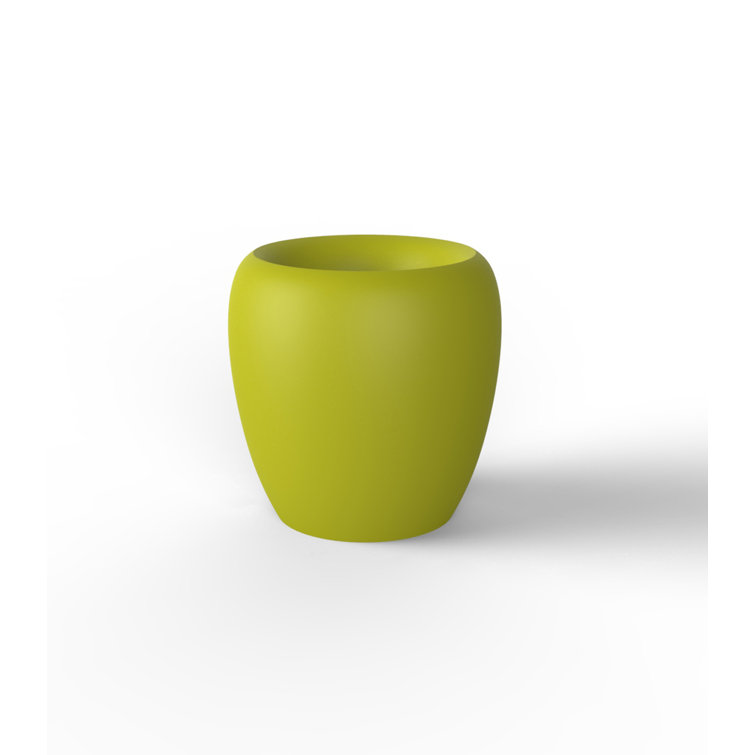 Large White Round Polyethylene Indoor/Outdoor Planter