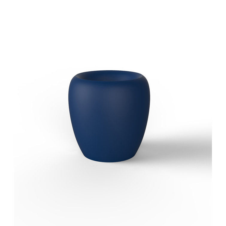 Large White Round Polyethylene Indoor/Outdoor Planter