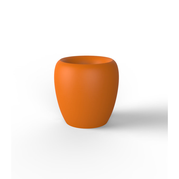 Large White Round Polyethylene Indoor/Outdoor Planter