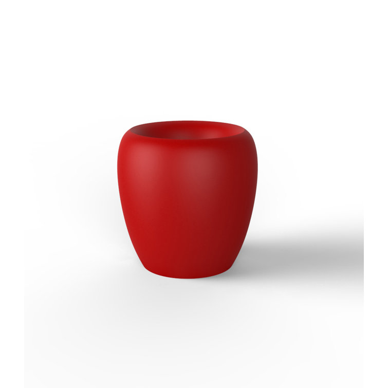 Large White Round Polyethylene Indoor/Outdoor Planter