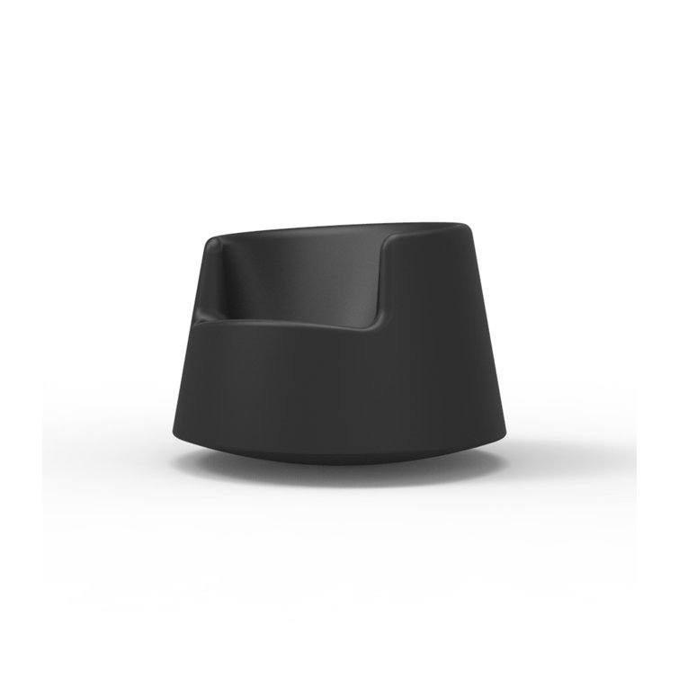 Black Indoor/Outdoor Modern Rocking Chair with Arms