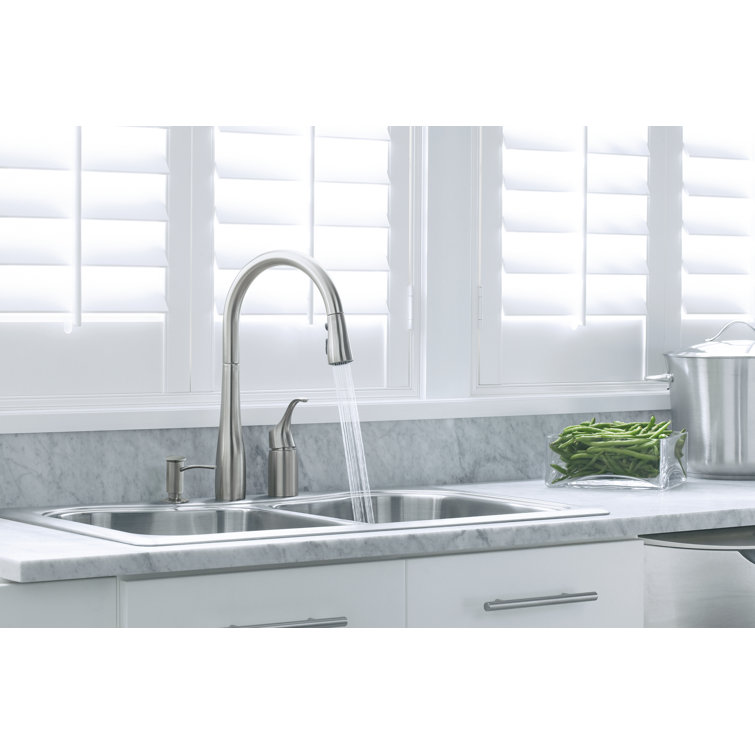 Stainless Steel Pull-Down Kitchen Faucet with Sprayhead
