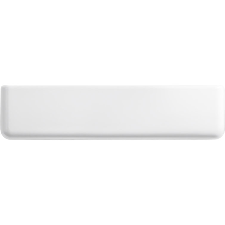 White 36" Cast Iron Double Basin Farmhouse Sink