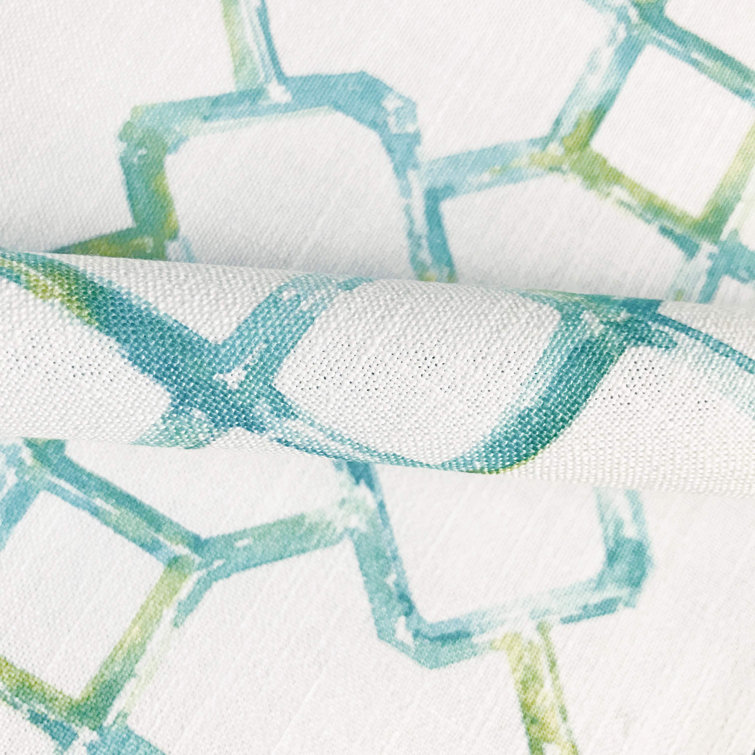 Namale Printed Upholstery Fabric in White and Blue