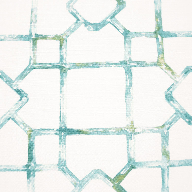 Namale Printed Upholstery Fabric in White and Blue