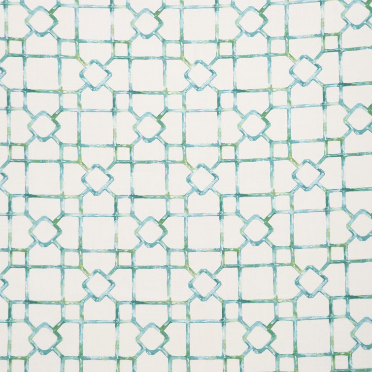 Namale Printed Upholstery Fabric in White and Blue