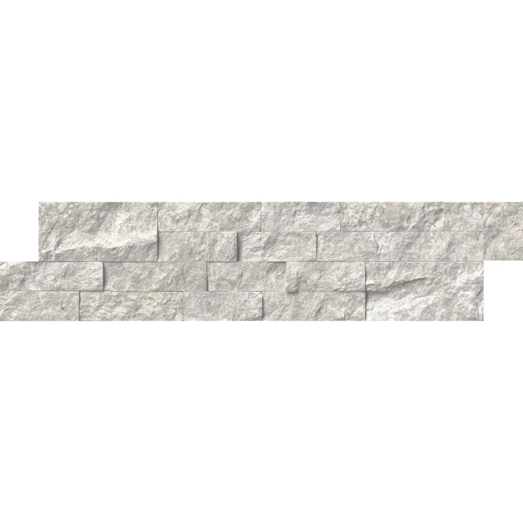 Silver Canyon 6'' x 24'' Marble Stacked Stone Mosaic Wall Tile
