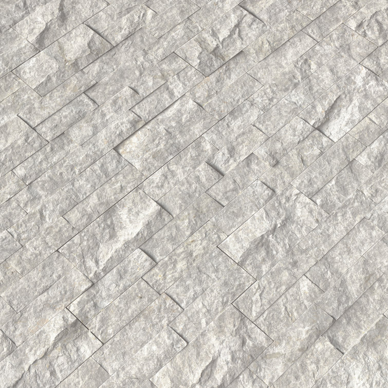 Silver Canyon 6'' x 24'' Marble Stacked Stone Mosaic Wall Tile