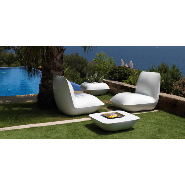 Stefano Giovannoni White Matte Polyethylene Lounge Chair with Cushions