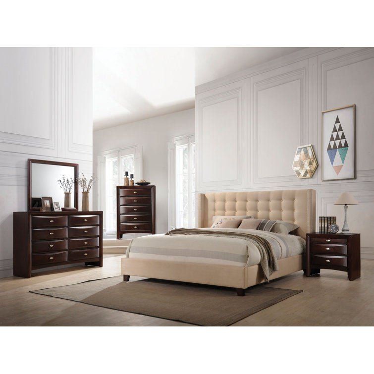 Espresso Rectangular Wooden Framed Dresser Mirror