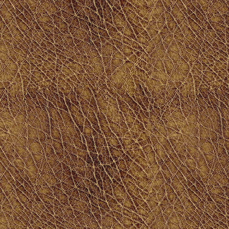 Oak Brown Distressed Faux Leather Upholstery Fabric