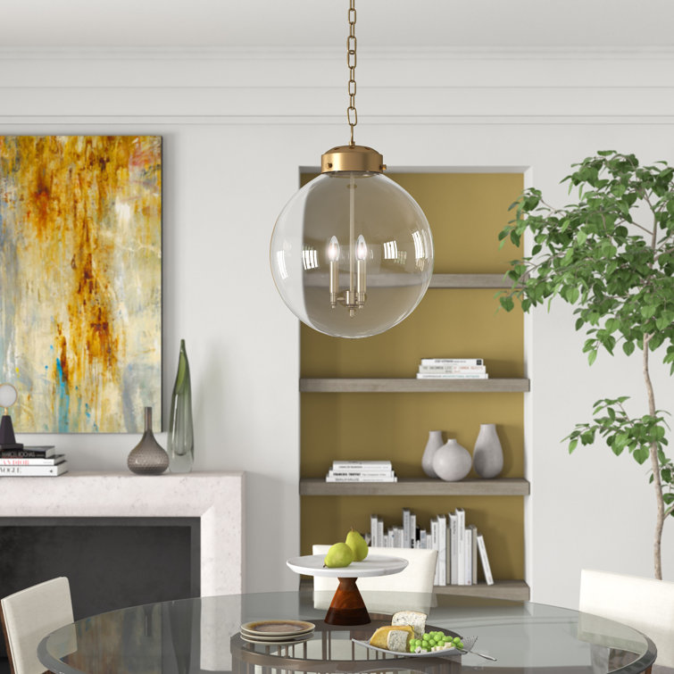 Regina Andrew Polished Nickel 3-Light Globe Pendant
