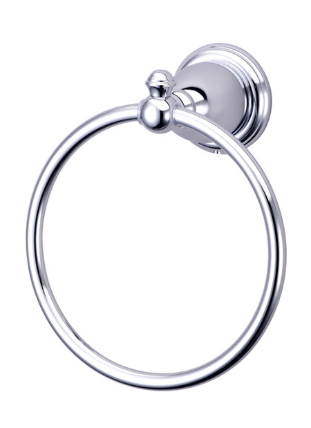 Polished Chrome 6-Inch Wall Mounted Towel Ring