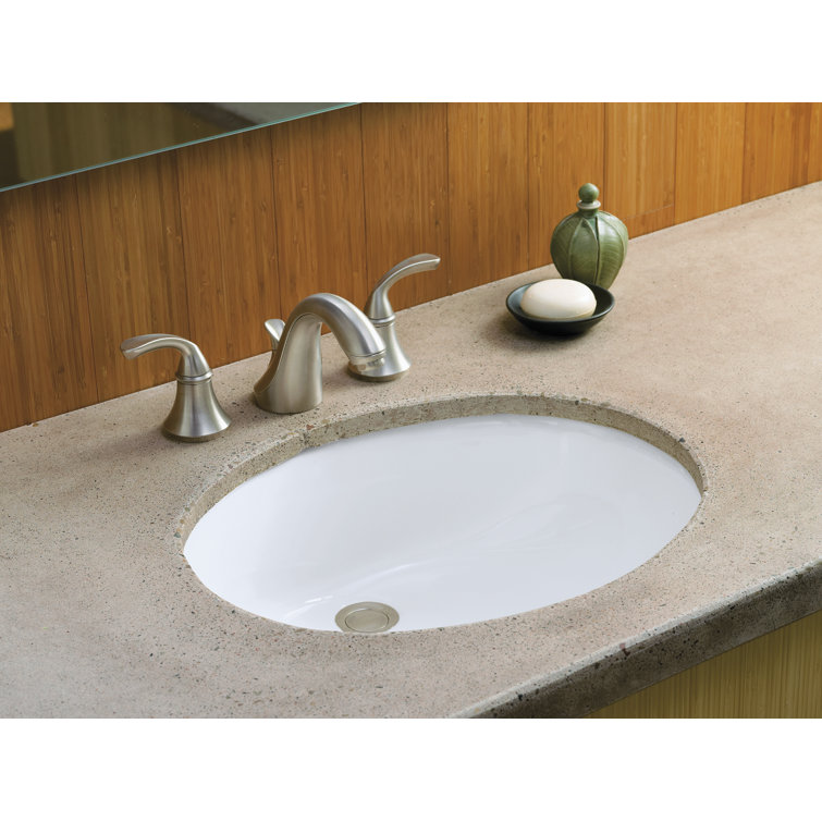Brushed Nickel 8" Widespread Bathroom Faucet with Lever Handles