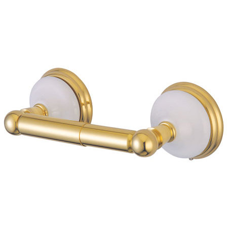 Victorian Polished Brass Wall Mounted Toilet Paper Holder