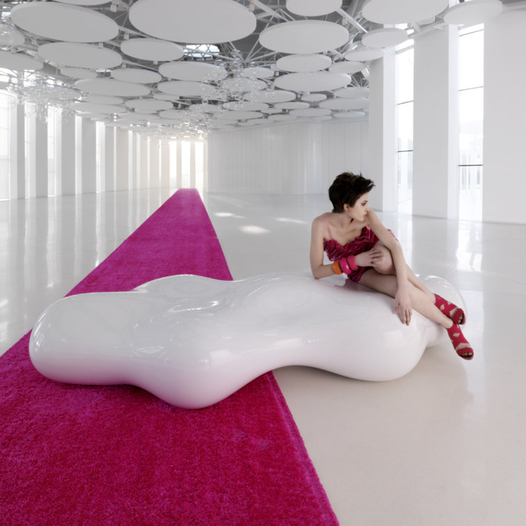 Vondom Lava Large Organic White Indoor/Outdoor Bench