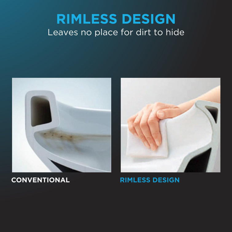 White Elongated Dual Flush Two-Piece Toilet with Tornado Flush