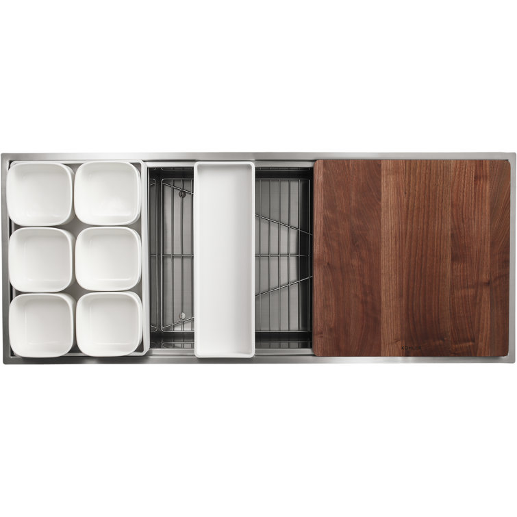 Stages 45-Inch Stainless Steel Undermount Workstation Sink