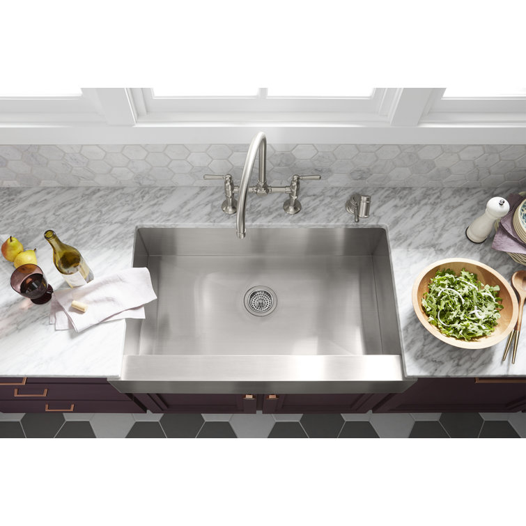 Vault 36" Stainless Steel Farmhouse Apron-Front Kitchen Sink
