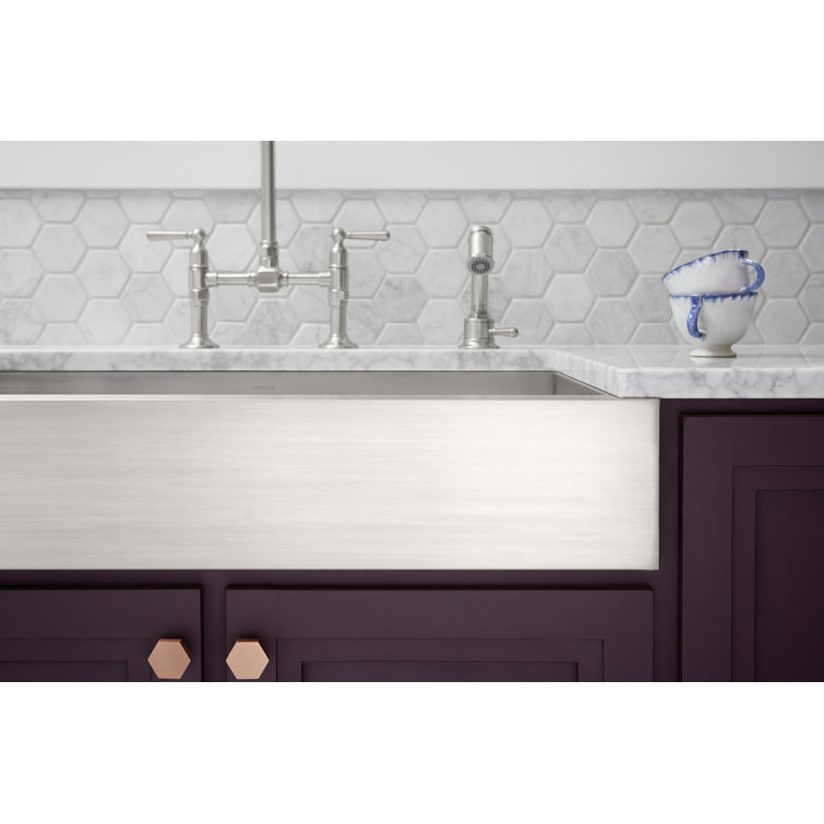 Vault 36" Stainless Steel Farmhouse Apron-Front Kitchen Sink