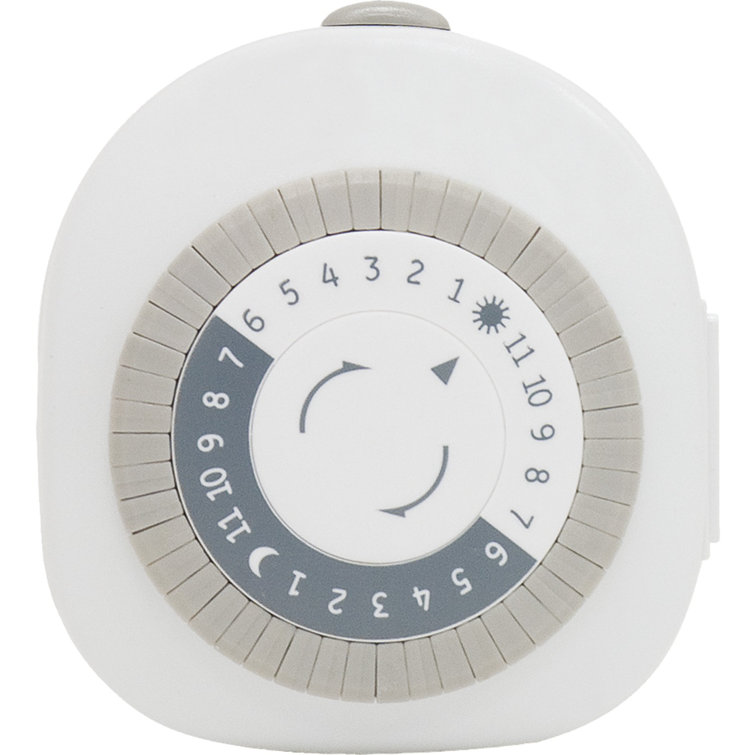 24-Hour White and Gray Heavy Duty Mechanical Timer