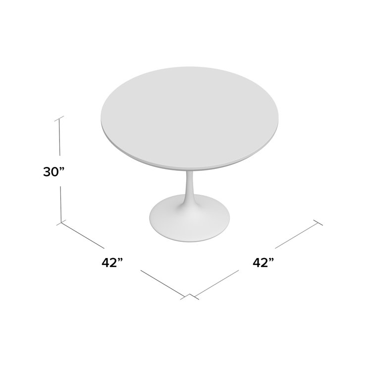 42" Round Reclaimed Wood and Marble Dining Table