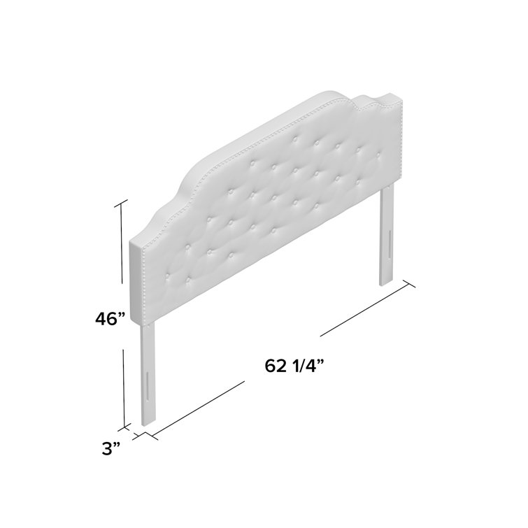 Light Gray Velvet Upholstered Full Metal Panel Headboard