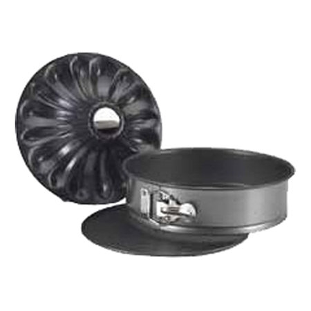 Black Aluminum Non-stick Springform Bundt Cake Pan Set