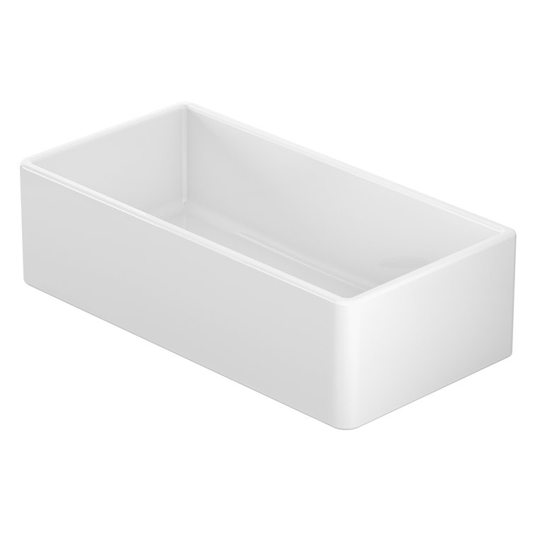 White Fireclay 36'' Single Bowl Farmhouse Kitchen Sink