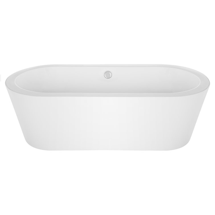 59'' White Acrylic Freestanding Soaking Bathtub