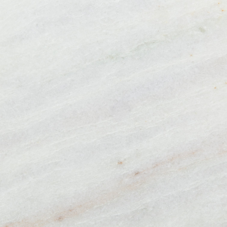 Astrid Gold and White Marble Square Accent Table