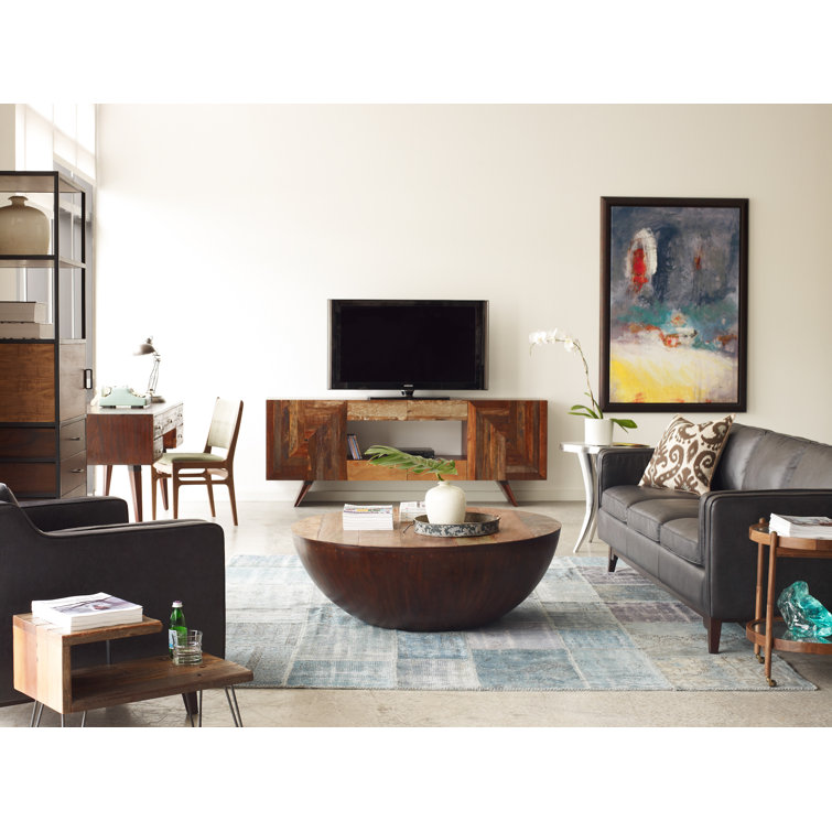 Ryan Round Brown Reclaimed Wood Coffee Table