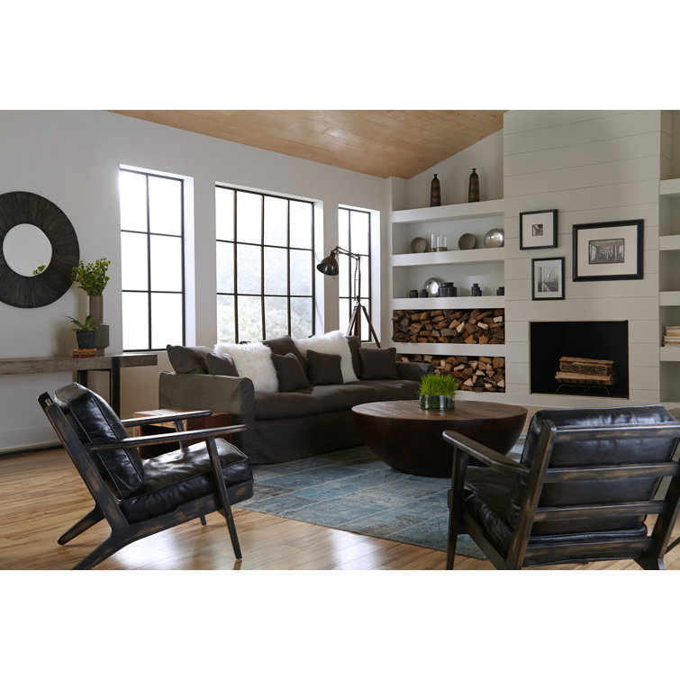 Ryan Round Brown Reclaimed Wood Coffee Table