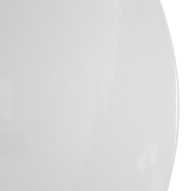 White Powder Coated Aluminum Minimalist Outdoor Accent Table