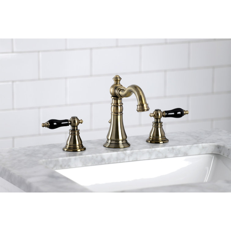 Duchess Traditional Antique Brass 3-Hole Widespread Bathroom Faucet