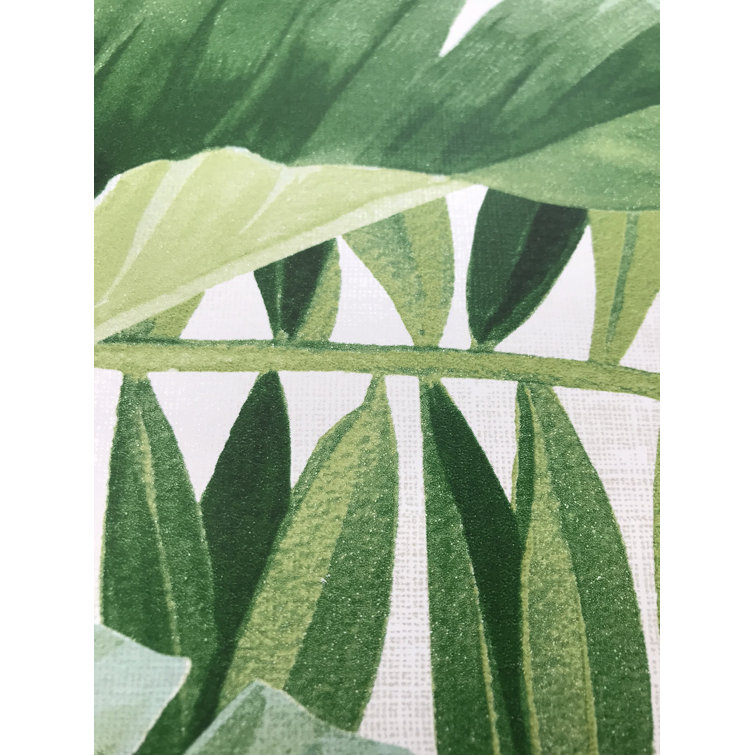 Alfresco Green Palm Leaf Non-Pasted Washable Wallpaper Roll