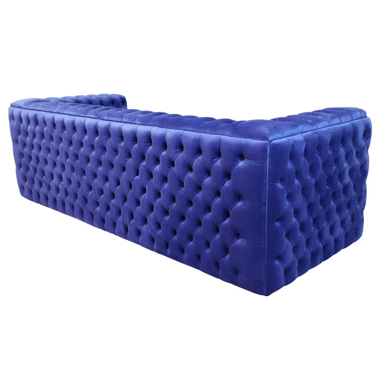 Vicenza Blue Velvet Tufted Chesterfield Sleeper Sofa