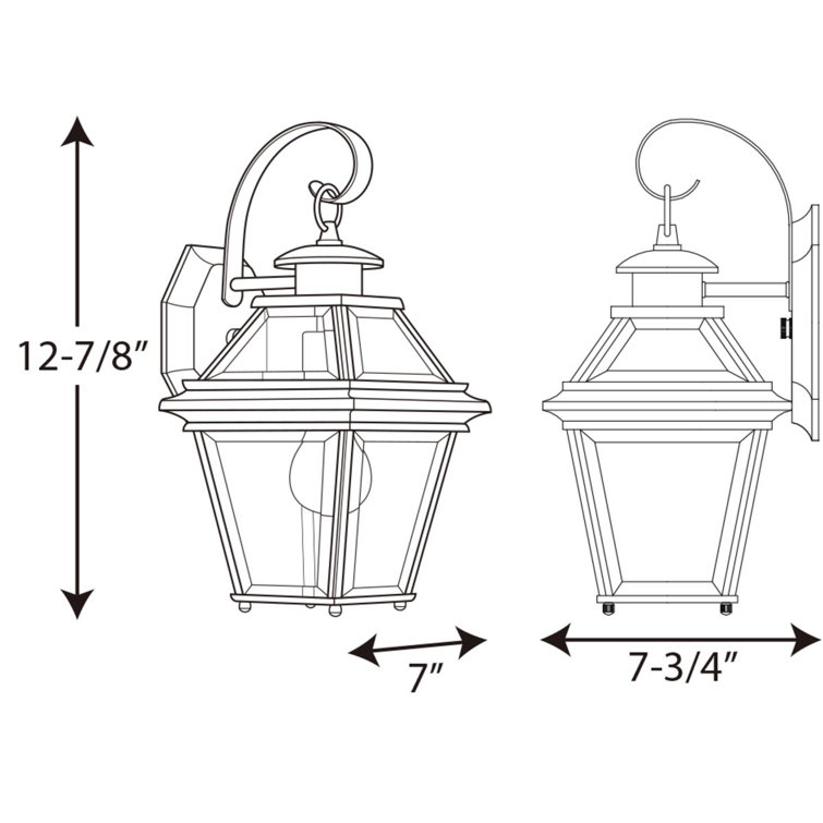 Burlington Antique Bronze Dimmable Wall Lantern Sconce